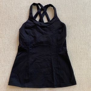 Lululemon Athletica crisscross back tank with built in bra